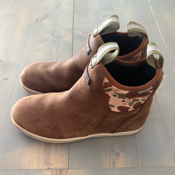 XtraTuf Leather Ankle Deck Boots Size 7.5 - Picture 3 of 11